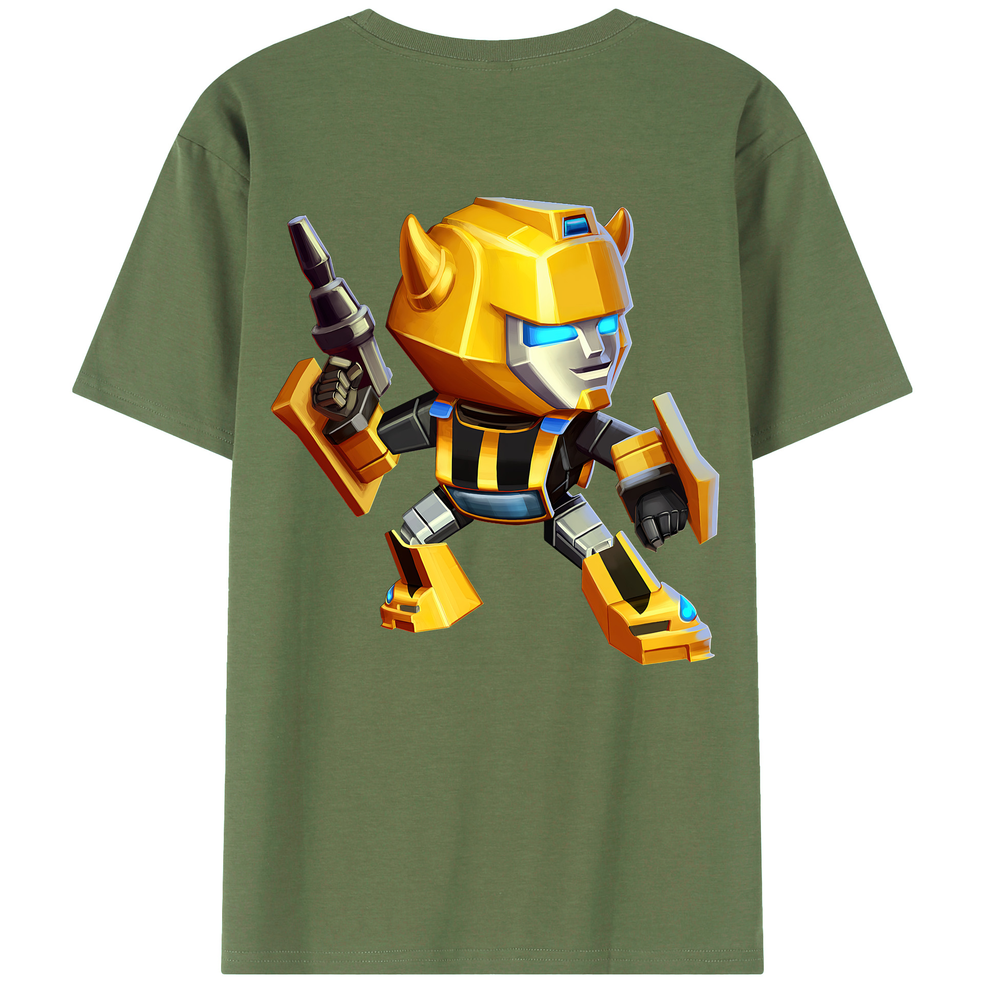 （画像用） Transformers トランスフォーマー 綿100％ メンズ半袖Tシャツ（バックプリント） 通気性